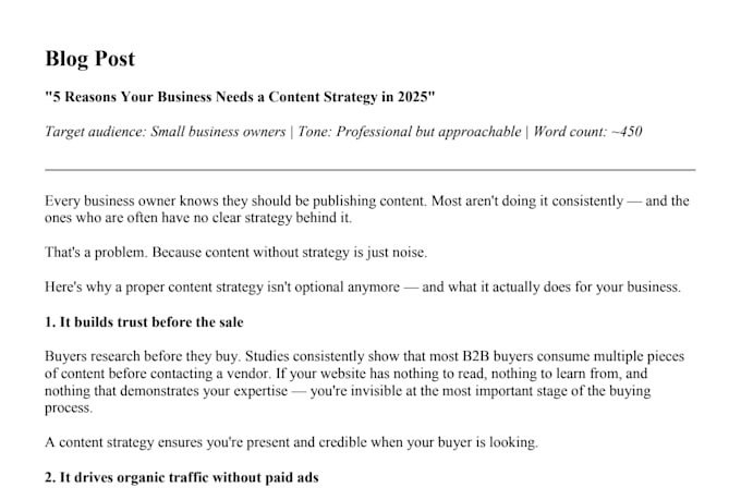 write SEO blog posts, web copy, and email sequences for your business